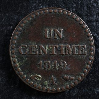 Un Centime 1849A Paris France KM 754 Bronze Jetons Canada