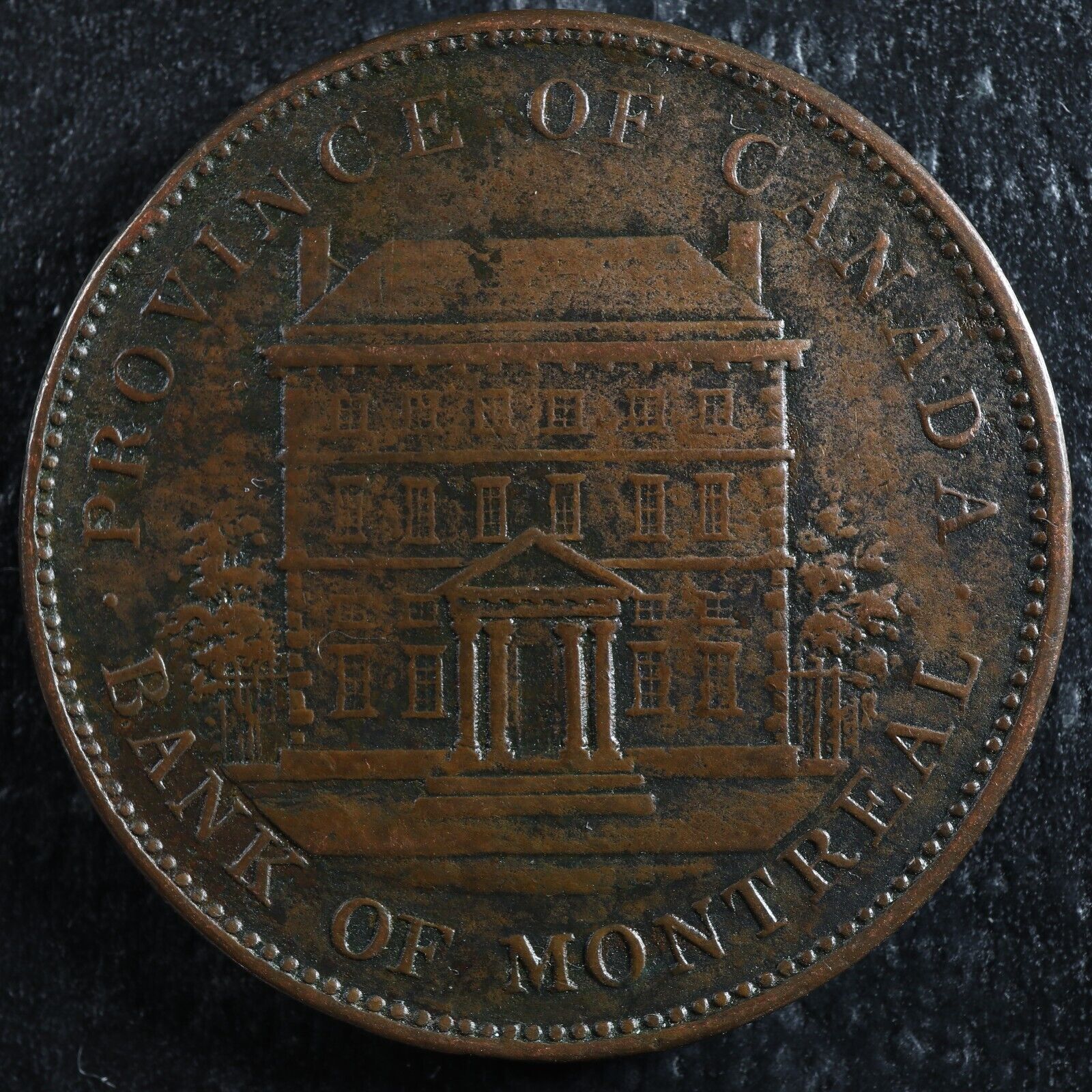 Pc B One Penny Token Province Of Canada Bank Of Montreal Breton