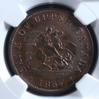 Pc D Ngc Ms Halfpenny Token Province Of Upper Canada Bank