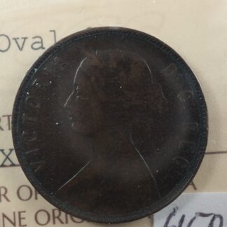 1 cent 1880 Oval 0 Newfoundland ICCS F-12 Canada Queen Victoria c ¢ NFLD