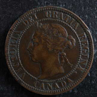 1 cent 1893 Canada one large penny Queen Victoria c ¢ VF-30 with marks