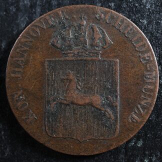 1 pfennig 1835B Hannover German States KM#166 Copper Hanovre