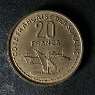 20 francs 1952 Côte française des Somalis (CFS) KM#7 French Somaliland