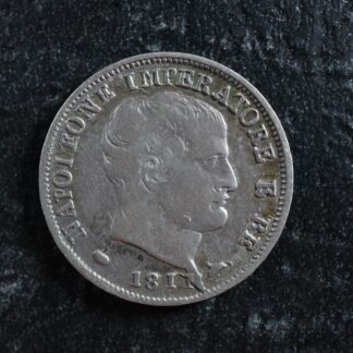 5 soldi 1811M Kingdom of Napoleon C#5.1 Silver Italian States