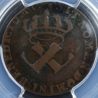 9-deniers-1721H-French-Colonies-Colonial-USA-PCGS-VF-det-New-France-Plate-Martin-276785183680-2