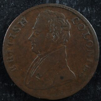 AM-6 Halfpenny token 1825 Hibernia Canada British Colonies Breton 993