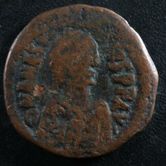 Anastasius I Dicorus AE Follis 491-518 Constantinople cross stars Large M
