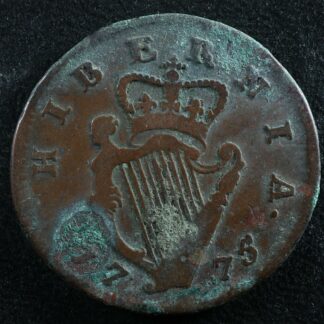 Halfpenny 1775 Ireland KM#140 copper Irlande Éire harp