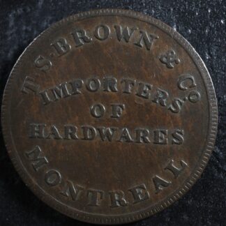 LC-15A1 Halfpenny token T. S. Brown Montreal Bas Lower Canada Breton 561