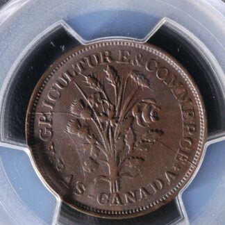 LC-29E1-PCGS-MS-62-Bouquet-Sou-token-Montreal-Lower-Bas-Canada-Quebec-Breton-697-274452800600-2