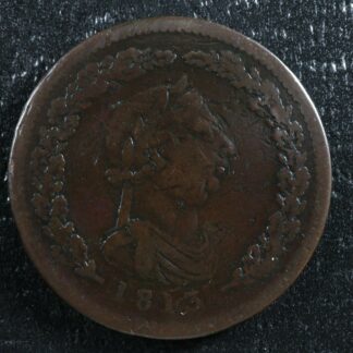 LC-47C2 One Penny token 1813 Lower Bas Canada Quebec Tiffin Commerce Breton 958