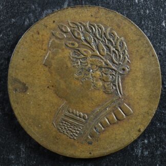 LC-60-1 1820 token Lower Bas Canada Quebec Bust and Harp Breton 1012