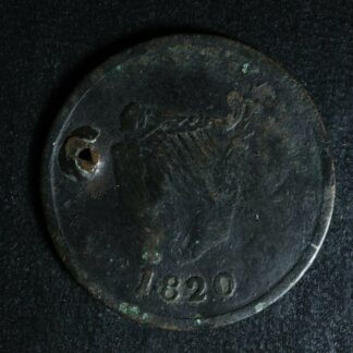 LC-60-18 1820 token Lower Bas Canada Quebec Bust and Harp Breton 1012