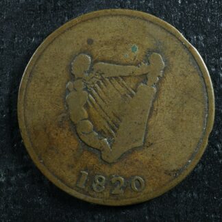 LC-60-24 1820 token Lower Bas Canada Quebec Bust and Harp Breton 1012