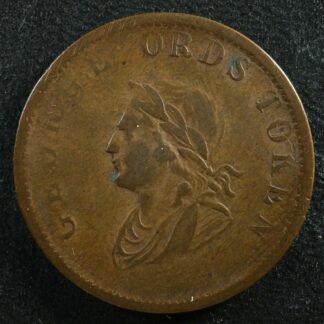LC-61A Ireland 1834 George Ords token Lower Canada Bust and Harp BH-33 Wi 1830