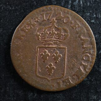 Liard dit "au buste enfantin" 1720 France KM#450 Copper Louis XV