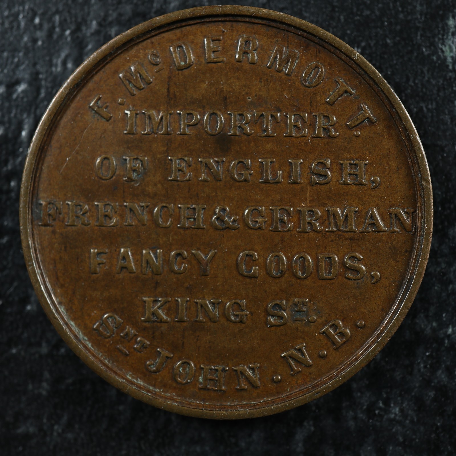 NB-3-F-McDermott-token-Canada-Nouveau-New-Brunswick-Saint-John-Breton-914-277652399590-2