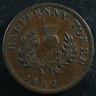 NS-1D2 Halfpenny 1832 Canada token Nova Scotia Thistle Breton 871