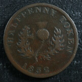 NS-1D3 Halfpenny 1832 Canada token Nova Scotia Thistle Breton 871