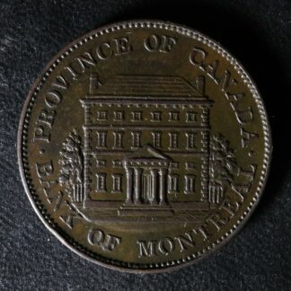 PC-1B1 Halfpenny 1844 token Province of du Canada Montreal Quebec Breton 527