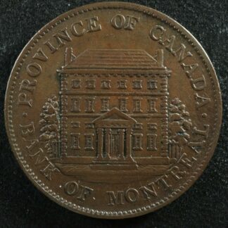 PC-1B1 Halfpenny 1844 token Province of du Canada Montreal Quebec Breton 527