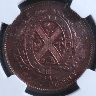PC-1B3-NGC-MS-63-Halfpenny-1844-token-Province-of-du-Canada-Montreal-Breton-527-276462371410-2