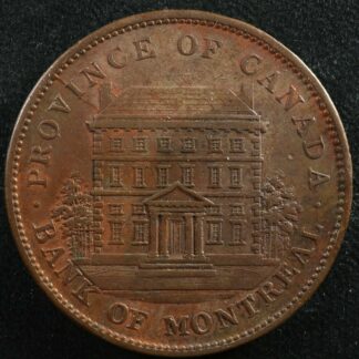 PC-2B One penny token 1842 Province of Canada Bank of Montreal Breton 526