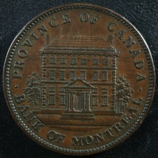 PC-2B One penny token 1842 Province of Canada Bank of Montreal Breton 526