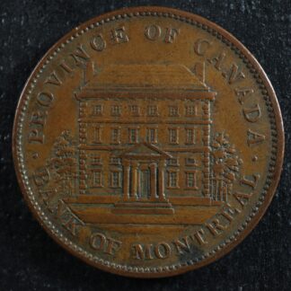PC-2B One penny token 1842 Province of Canada Bank of Montreal Co 73 Breton 526