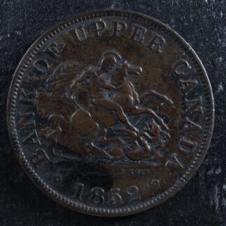 PC-5B2 Halfpenny 1852 token Province of Upper Canada Bank Breton 720