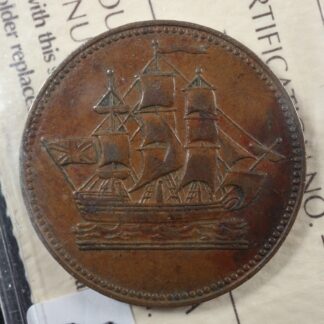 PE-10-30 ICCS AU-55 Ships Colonies & Commerce token PEI Canada Breton 997