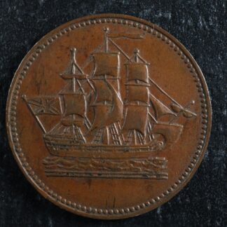 PE-10-30 Ships Colonies & Commerce token PEI Canada Breton 997