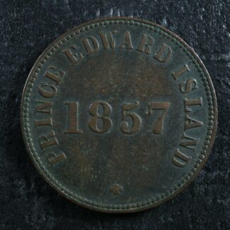 PE-7C2 1857 Prince Edward Island token PEI Canada Breton 919