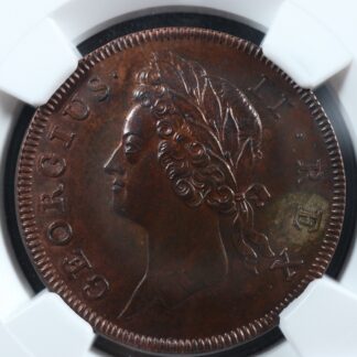 Proof Halfpenny 1736 Ireland KM#125 NGC PF-62 Irlande Éire 1/2