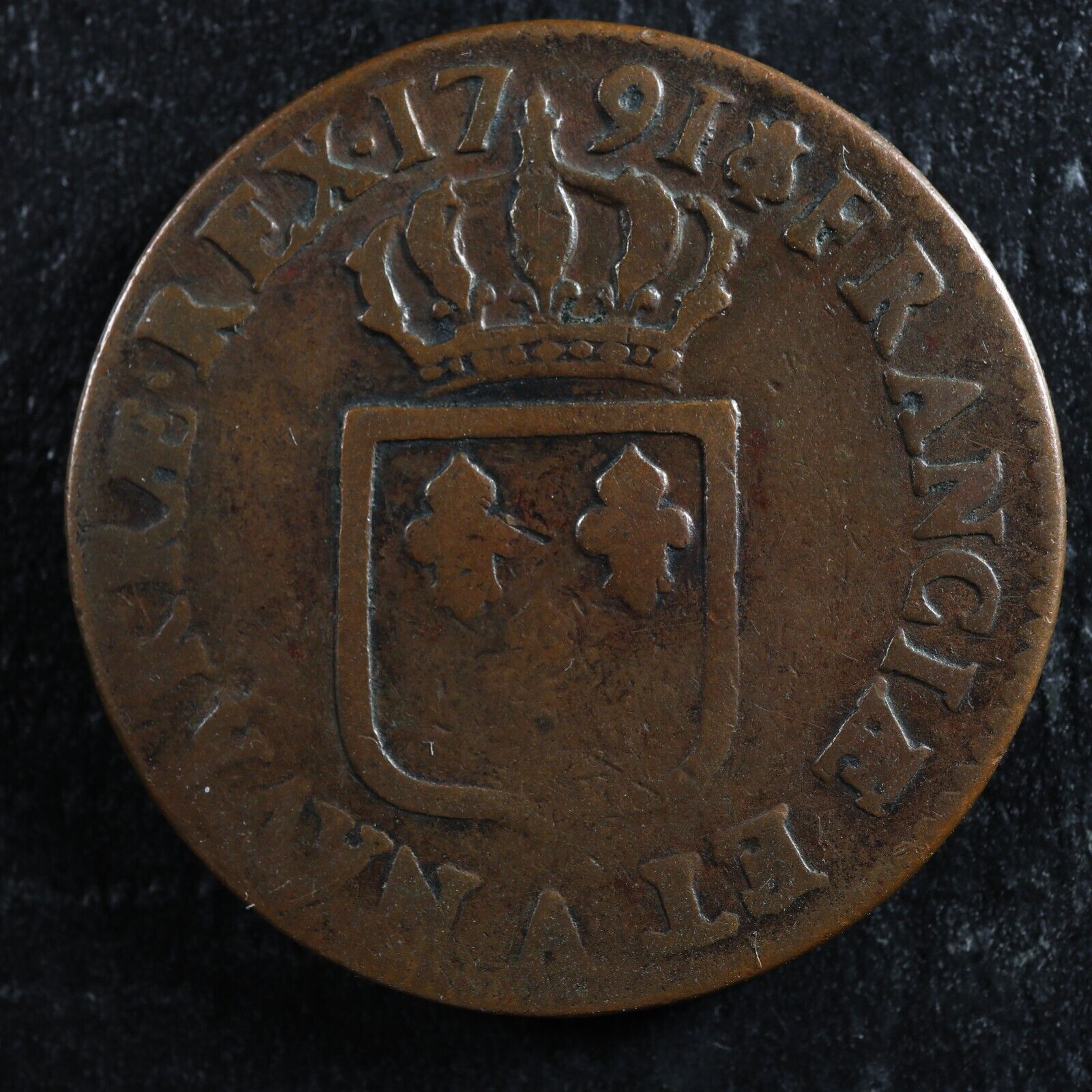 Sol-dit-a-lecu-1791A-Paris-France-KM5781-Copper-Louis-XVI-275555007230-2
