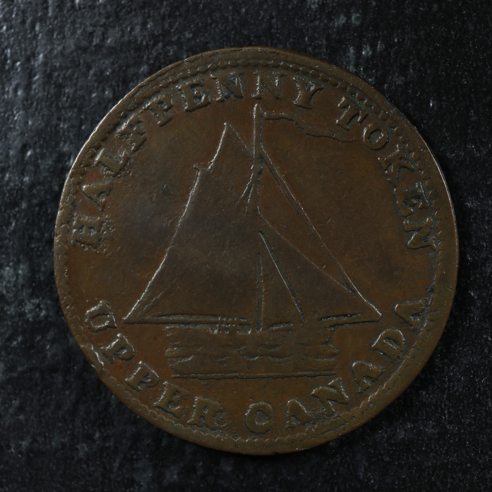 UC-10-Halfpenny-token-1821-Upper-Canada-Commercial-Change-ship-Breton-728-277460203600-2