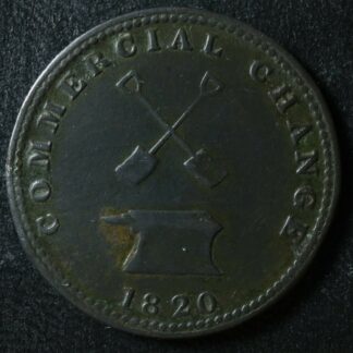 UC-9A4 Halfpenny token 1820 Upper Canada Commercial Change ship Breton 727