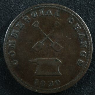 UC-9A4 Halfpenny token 1820 Upper Canada Ontario ship Breton 727