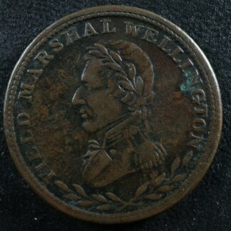 WE-1A2 Halfpenny token 1813 Field Marshal Wellington Canada Breton 969