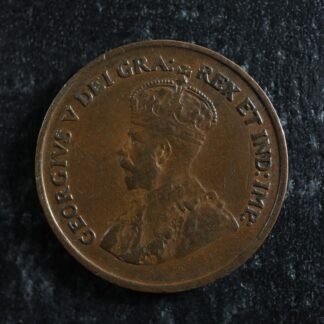 1 cent 1925 Canada one small penny King George V c ¢ VF-20
