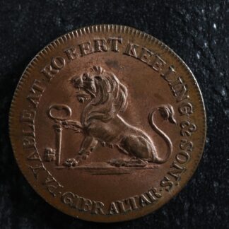 1-quarto-1810-Gibraltar-KMTn32-copper-token-Robert-Keeling-Small-date-5-276796919971-2