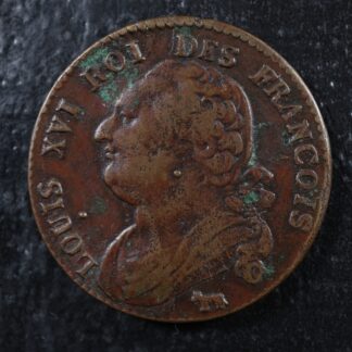 12 deniers 1792🐄 Pau France KM#600.17 Bronze Constitution