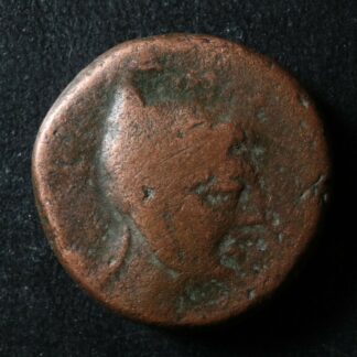 AE22 c. -85/-65 Pontos Amisos Mithradates VI Perseus Phrygian helmet Pegasus