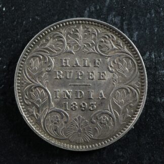 Half-rupee-1893C-Calcutta-British-India-KM491-silver-Inde-12-275785234281-2