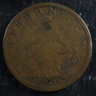 Halfpenny token 1820 Hibernicus Hibernia Ireland Harp Withers 2000