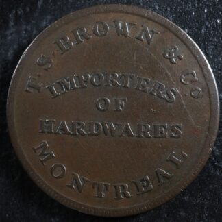 LC-15A3 Halfpenny token T. S. Brown Montreal Bas Lower Canada Breton 561