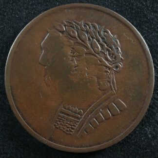 LC-60-14 1820 token Lower Bas Canada Quebec Bust and Harp Breton 1012