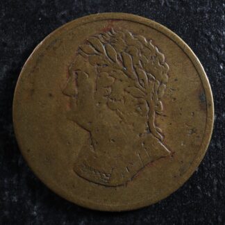 LC-60-24 1820 token Lower Bas Canada Quebec Bust and Harp Breton 1012