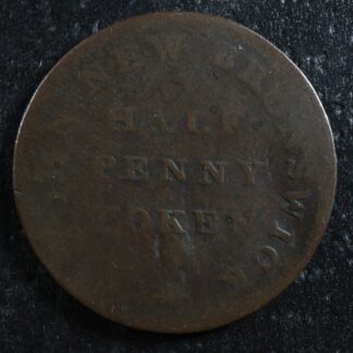 NB-4 Halfpenny token St. John Nouveau New Brunswick Canada Ship Breton 913