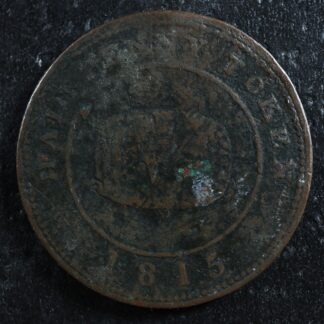 NS-13A1 Halfpenny token 1815 W. White Canada Nova Scotia Halifax Breton 890